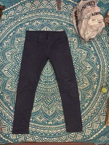 Men's Navy Blue Slim Fit Jeans