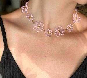 Pink Beaded Necklace Set any three at 500