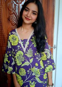 ☆NEW☆Pure cotton Vibrant Purple Floral Kurta💗✨