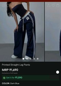 Printed Straight Leg Pants