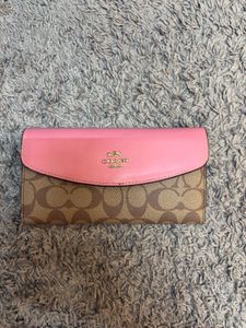 pink coach wallet