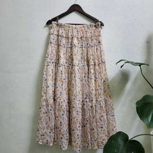 Boho Floral Tiered Maxi Skirt