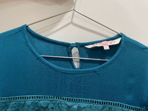Teal Peplum Top