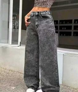 Acid Wash Wide Leg Jeans