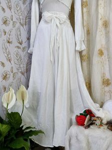Elegant White Cotton Skirt