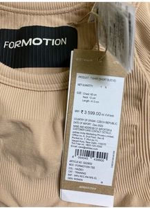 ADIDASWomen Solid Round Neck Beige T-Shirt