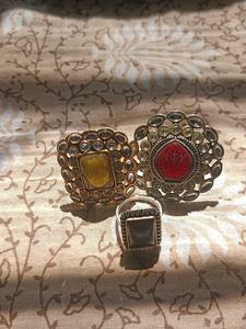 Set of 3 Statement Rings ✨