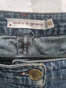 Vintage Wash Denim Capris