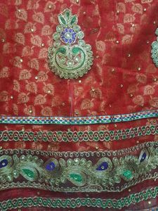 Red Embroidered Lehenga Choli Set