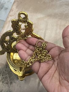 Vintage Brass Diya with Lord Shiva