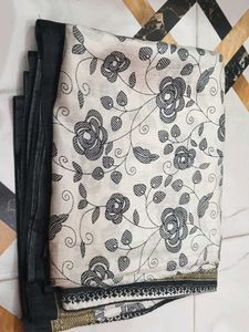 Elegant Floral Print Saree