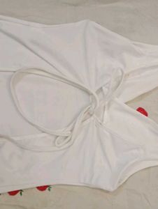 White V-Neck Tank Top