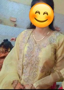 Gold colour Kurta Set with Dupatta