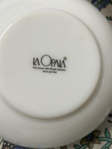 Lavender Design White Bowl