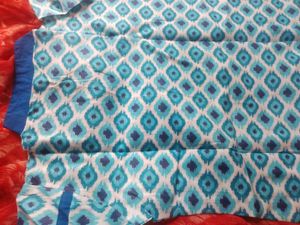 Blue Diamond Print Kurta
