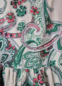 Boho Paisley Print Tiered Kurta