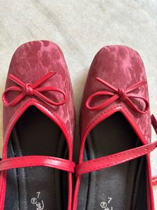 Cute Red Garima Ballet Flats