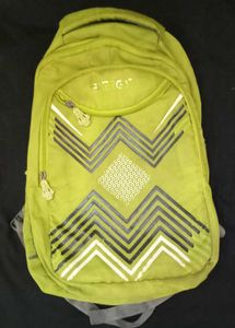 Stylish Green Backpack with Geometric Design