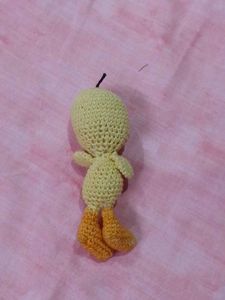 Crocheted Tweety Bird Amigurumi Toy