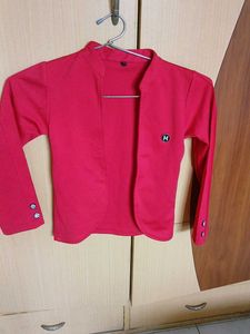 Red Open Front Jacket