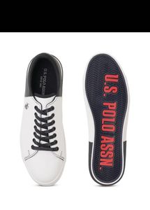 US Polo Men Black &amp; White Sneakers