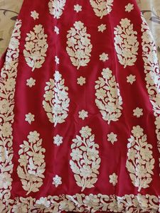 Beautiful Red Kurta with White Embroidery