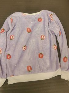 Cute Lavender Apple Print Sweater
