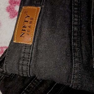 High-Waist Wide Leg black Jeans - Trendy Relaxed F