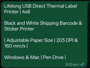 lifeLong Thermal Label Printer – Compact 4×6 Shipp