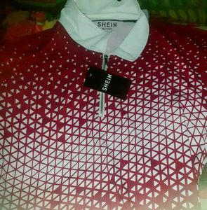 Men's Geometric Print Polo Shirt (Size- XL)
