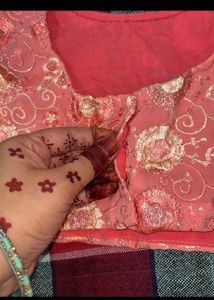 designer pink Embroidered Lehenga Choli set