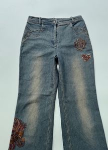 Vintage Embellished flared jeans