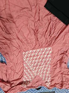 Pink Kurti 34-36 with Black Pants