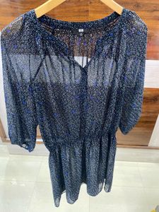 UNIQLO Printed Sheer Dress