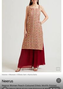 Embroidered Kurti with Mirror Work
