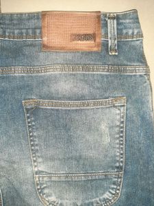 Rare ZARA Blue Distressed Denim | Men