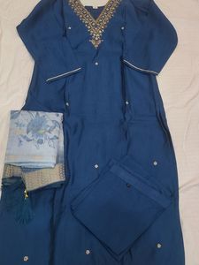 Dola Silk Suit Wid Real Mirror Work