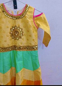 Beautiful golden Multicolored dress