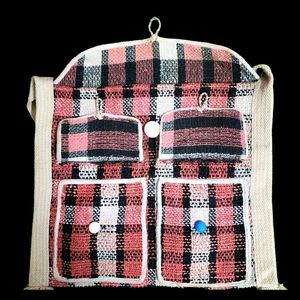 Multicolored Handloom Fabric Bag