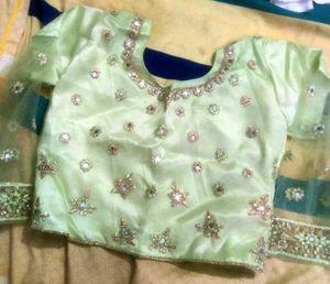 Mint Green Embroidered Lehenga