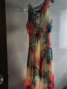 Colorful Abstract Maxi Dress