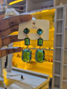 Chunky Gemstone Drop Earrings