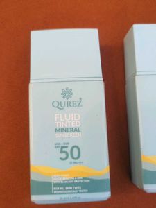 Qurez Fluid Tinted Sunscreen SPF50 (Light)(Pack 3)