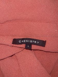 Dusty Rose Collared Button-Up Top