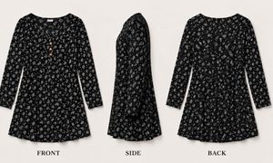 Chic Black Paisley Print Dress