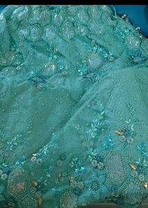 Elegant Mint Green Embroidered Lehenga Choli