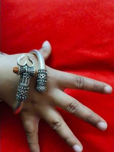 Silver Colour Braslet Om