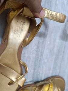 Elegant Gold Wrap-Around Sandals