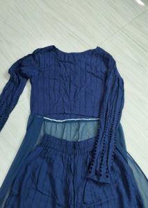 Navy Blue Two-Piece Set
