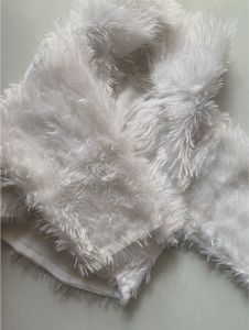 White Faux Fur Ethnic Jacket